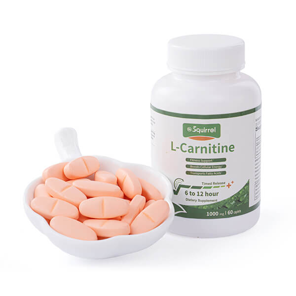 Alimentos saludables L-Carnitina 1000 mg 60 tabletas Tableta de liberación programada
