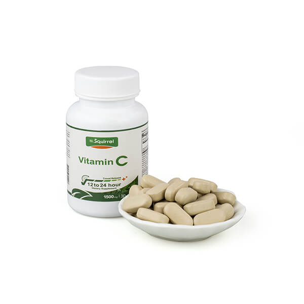 Vitamina C 1500 mg 30 tabletas Suplementos de liberación programada Cápsula blanqueadora